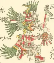 Huitzilopochtli es una representación de un códice moderno