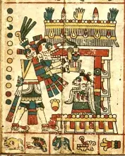 Mictlantecuhtli, el dios azteca de los muertos en un códice prehispánico