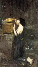 El mito de Pandora pintado por Waterhouse