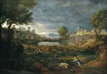 Píramo y Tisbe de Poussin