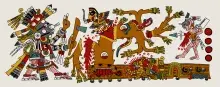 Representación de Tezcatipocla en el Códice Borgia