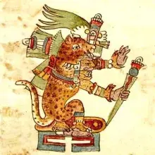 Tezcatipocla en su forma de jaguar