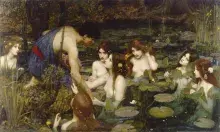 El rapto de Hilas por las ninfas imaginado por Waterhouse