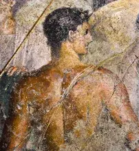 Patroclo en una pintura de Herculano
