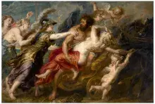 El rapto de Proserpina, hija de Ceres, a manos de Plutón, imaginado por Rúbens