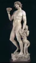 El dios Baco en una escultura de Miguel Ángel
