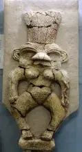 Relieve de Beset, equivalente femenino del dios egipcio Bes