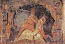 Pintura del dios solar Mitra de la ciudad italiana de Marino