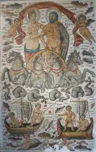 El dios Neptuno en un mosaico romano