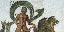 El dios Neptuno, dios romano de los mares y océanos