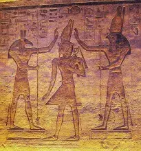 Seth y Horus protegiendo a Ramsés II