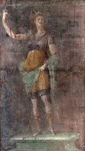 La diosa Diana en un fresco de Pompeya