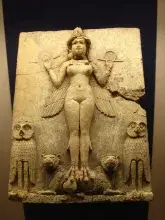 Relieve de la diosa Isthar alada