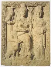 Relieve de la diosa Isthar helenizada conservado en el Museo de Damasco
