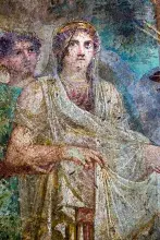 La diosa Juno en un fresco de Pompeya