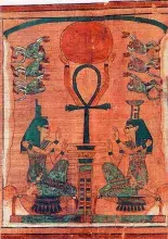 Neftis e Isis custodiando a un muerto