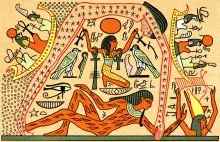 La diosa egipcia Nut, diosa del cielo del antiguo egipto