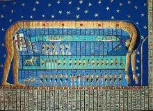 Representación de Nut, la diosa egipcia del cielo