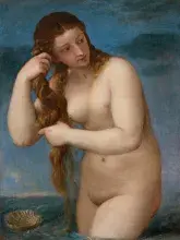 La diosa Venus peinándose, de Tiziano