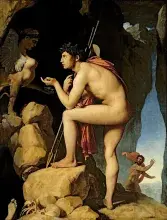 Edipo y la esfinge de Ingres