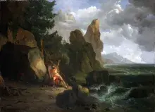 Filoctetes herido en un cuadro de Remond