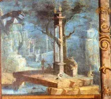 Fresco hallado en el Templo de Isis en Pompeya