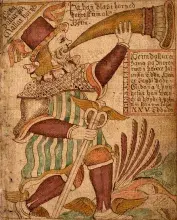 Heimdall en un manuscrito islandés del siglo XVIII