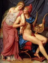 Helena de Troya y Paris pintados por David