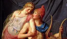 Helena de Troya junto a Paris pintados por David