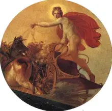 El dios Helios representado por Bryullov