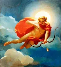 Apolo caracterizado como el dios Helios pintado por Mengs