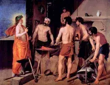 El dios Helios en la Fragua de Vulcano de Velázquez