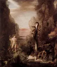La Hidra de Lerna y su enfrentamiento con Hércules en una obra de Gustave Moreau