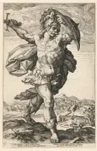 Grabado del siglo XIX de Horacio Cocles