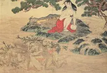 El kappa, el ser acuático que vive en los ríos de Japón en una ilustración clásica