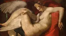 Leda y el cisne de Miguel Angel