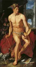 El dios Mercurio imaginado por Hendrick Goltzius