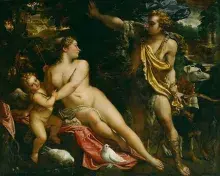 El mito de Adonis y Venus pintado por Annibale Carracci