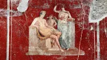 El mito de Adonis y Venus pintado en un fresco de Pompeya