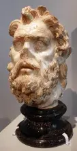 Cabeza de Marsias encontrada en las Termas de Caracalla