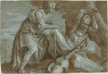 El mito de Apolo y Marsias en un grabado de Veronés