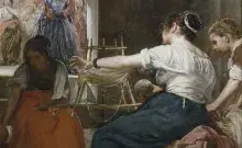 Detalle de la Fábula de Aracne de Velázquez