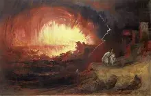 La destrucción de Sodoma y Gomorra imaginada por John Martin