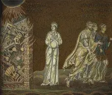 La destrucción de Sodoma y Gomorra imaginada en un mosaico bizantino