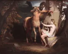 El centauro Quirón con Aquiles, obra de James Barry