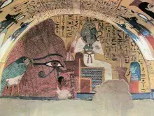 Pintura de Osiris, dios egipcio de los muertos
