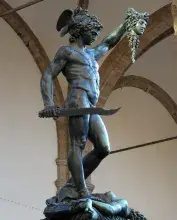 Perseo y Medusa en una escultura de Celllini