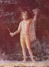 Perseo en un fresco de Pompeya