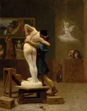 Pigmalión y Galatea imaginados por Gerome