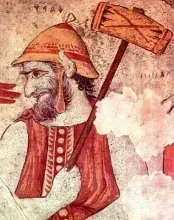 El dios Charun en una pintura de la tumba François